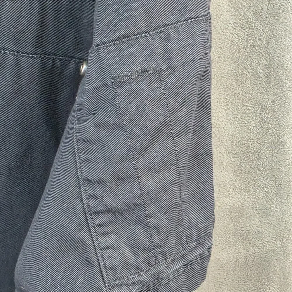 Harley-Davidson XL Gray Button Front Work Shirt Eagle Graphic Short Sleeve Biker